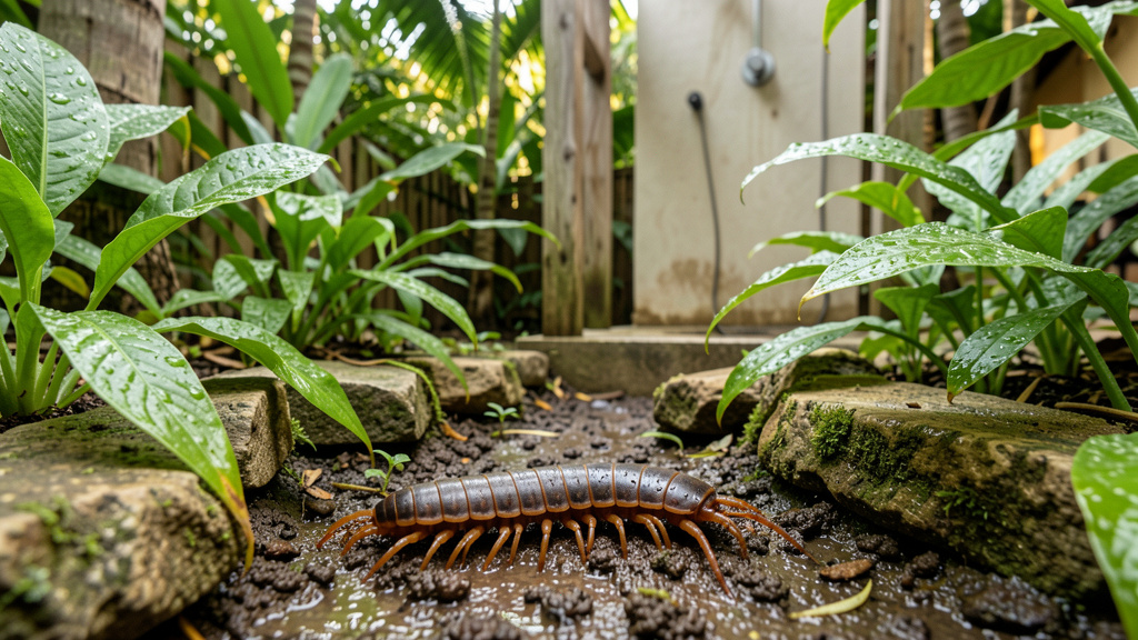 scolopendre est un insecte carnivore redouté en Guadeloupe