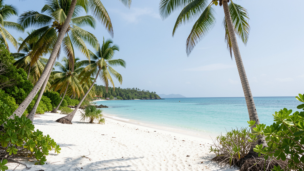 Guadeloupe plage des Amandiers : Cocotiers et sable blanc pour un trésor des Caraïbes