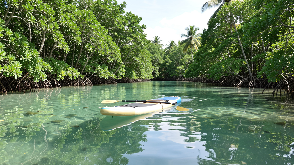 Plage Babin Guadeloupe : Aventure stand-up-paddle dans la mangrove locale