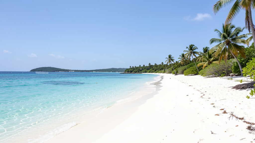 La plage de la Caye d’Argent au Gosier