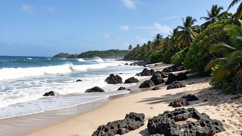 Plage de Cluny Guadeloupe : Un spot idéal pour les surfeurs