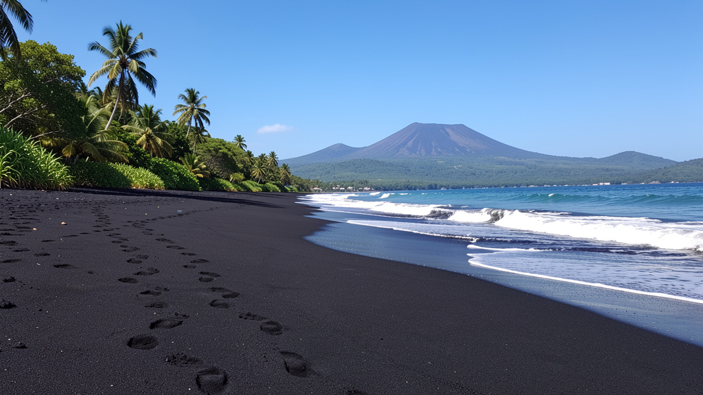 volcanique Guadeloupe : Origines du sable noir