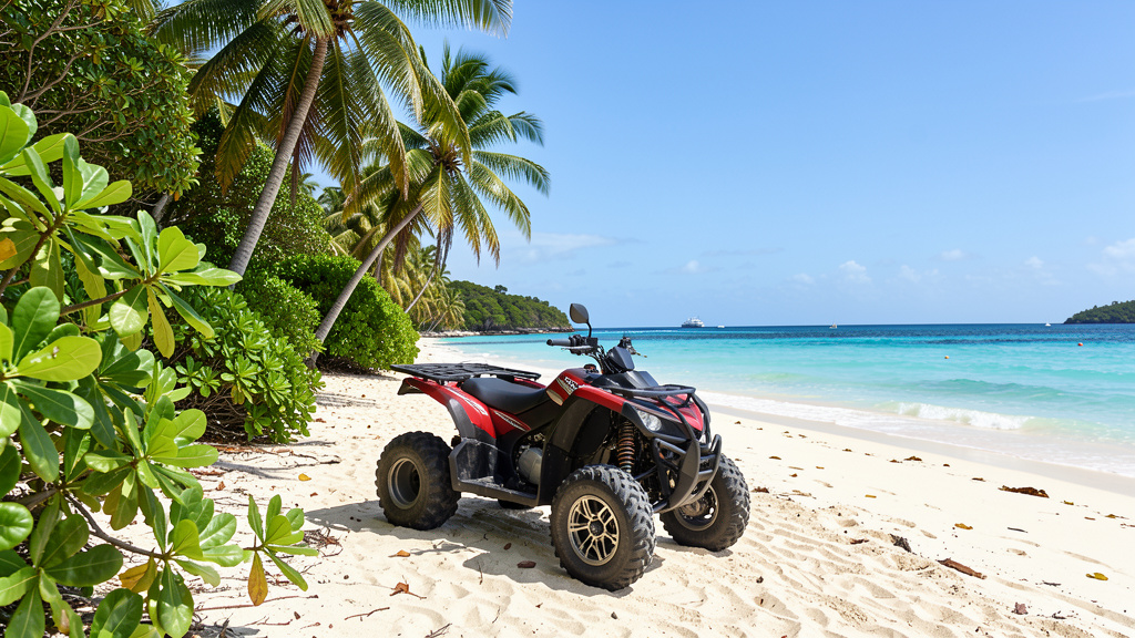 Quad St François Guadeloupe aventure sur la plage